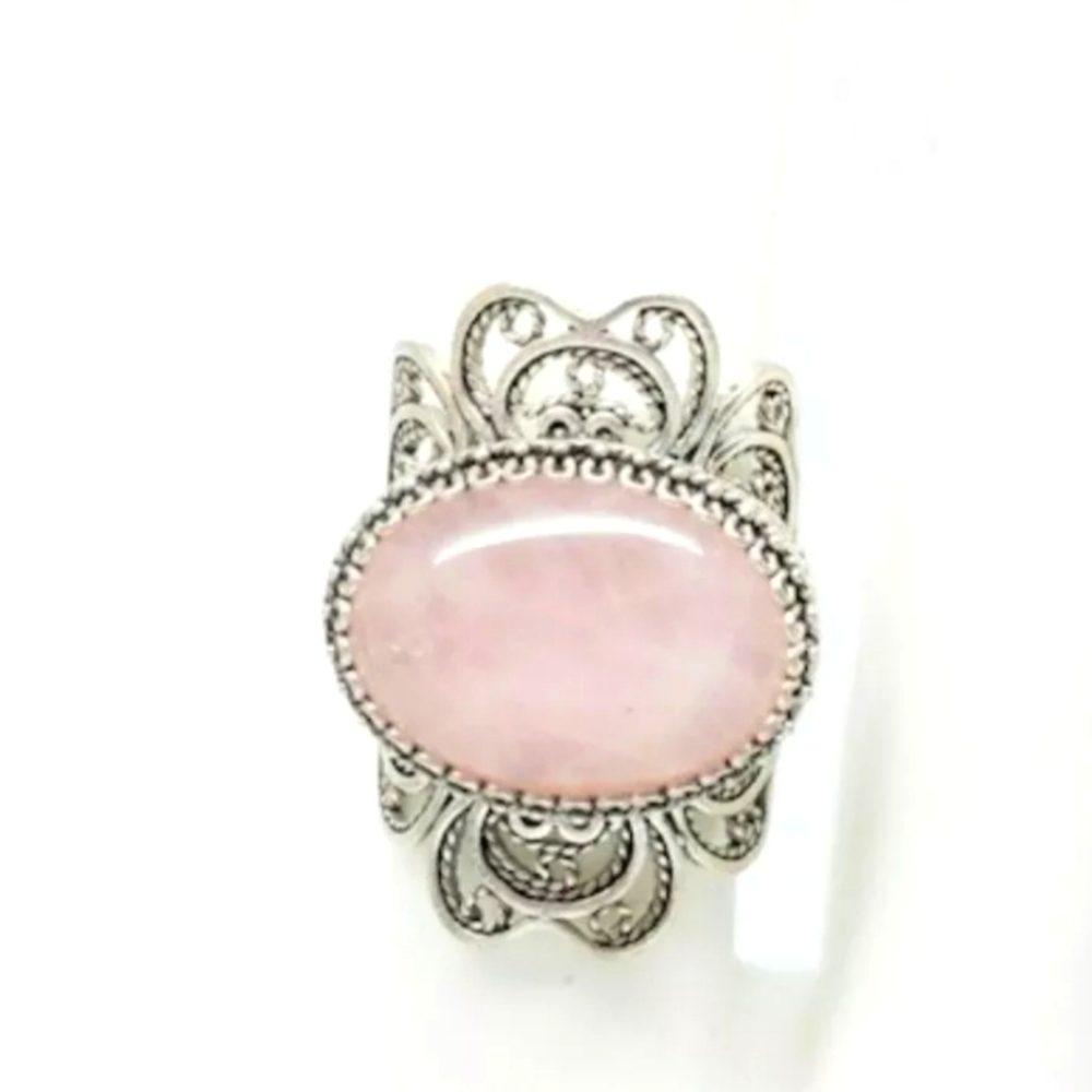 Sterling 925 Rose Quartz Ring